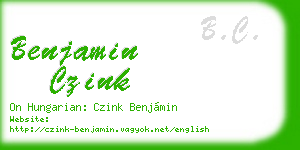 benjamin czink business card